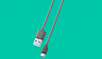 PLOOS Micro USB, 1m, črn kabel