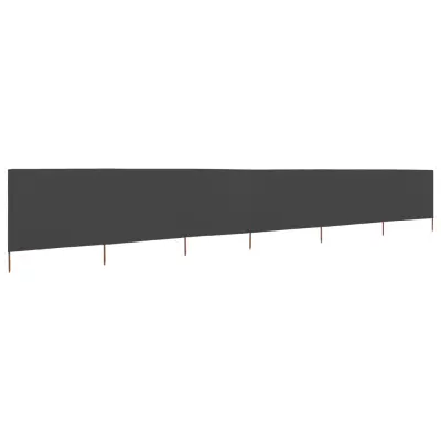 The Living Store 6-panelni vetrobran tkanina 800x80 cm siv - Vetrobran