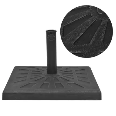 The Living Store Podstavek za senčnik kvadraten črne barve 12 kg - Podstavek Za Senčnik