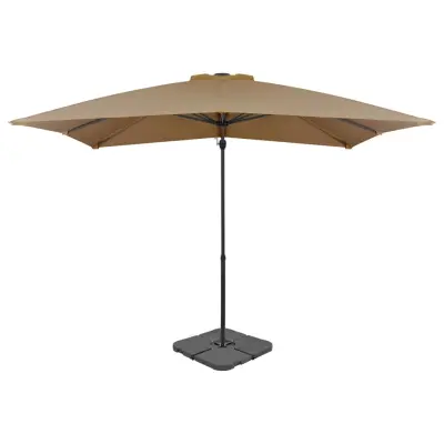 The Living Store Zunanji senčnik s prenosnim podstavkom taupe - Senčnik
