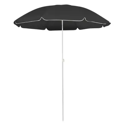 The Living Store Zunanji senčnik jeklo antraciten 180 cm - Senčnik