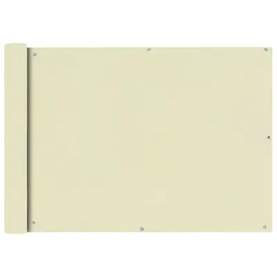 The Living Store Balkonsko Platno Oksford Tekstil 75x600 cm Kremne Barve - Balkonsko Platno