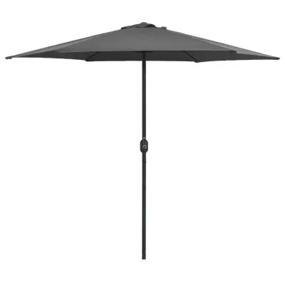 The Living Store Zunanji senčnik z aluminijastim drogom 270x246 cm antraciten - Senčnik