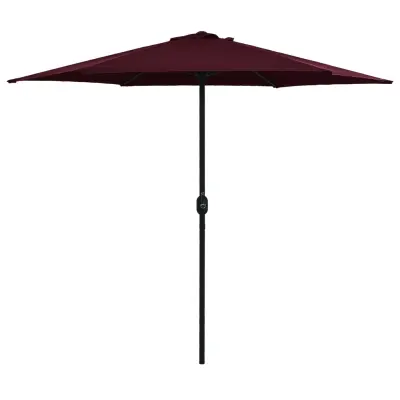 The Living Store Zunanji senčnik z aluminijastim drogom 270x246 cm bordo rdeč - Senčnik