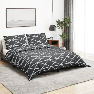 The Living Store Posteljnina siva 140x200 cm bombaž - Komplet Prevlek Za Odejo