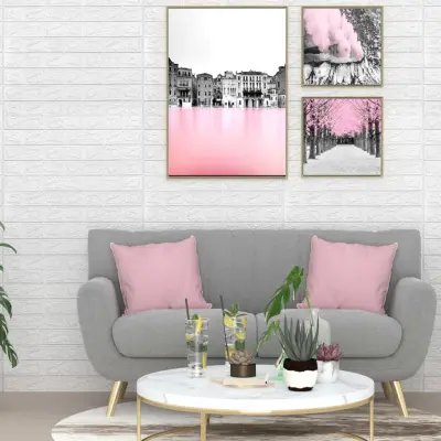 The Living Store 3D tapete opeke samolepilne 10 kosov bele - Tapeta