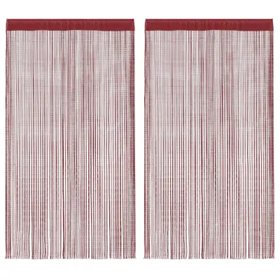The Living Store Zavese iz nitk 2 kosa 100x250 cm bordo barve - Zavesa Iz Nitk
