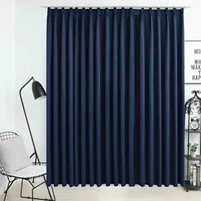 The Living Store Zatemnitvena zavesa z obešali modra 290x245 cm - Zavesa