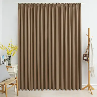 The Living Store Zatemnitvena zavesa z obešali taupe 290x245 cm - Zavesa