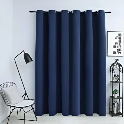 The Living Store Zatemnitvena zavesa s kovinskimi obročki modra 290x245 cm - Zavesa