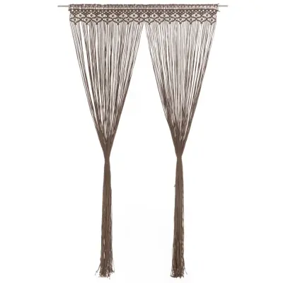 The Living Store Zavesa makrame taupe 140x240 cm bombaž - Zavesa