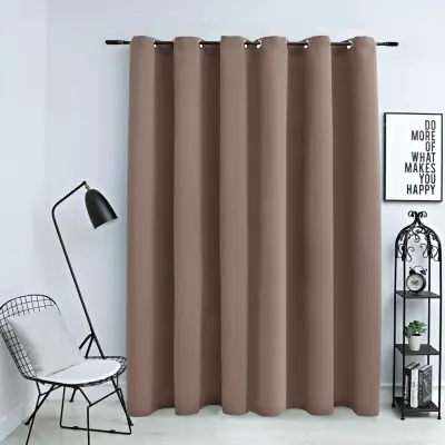 The Living Store Zatemnitvena zavesa s kovinskimi obročki taupe 290x245 cm - Zavesa