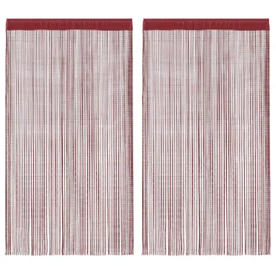 The Living Store Zavese iz nitk 2 kosa 140x250 cm bordo barve - Zavesa Iz Nitk