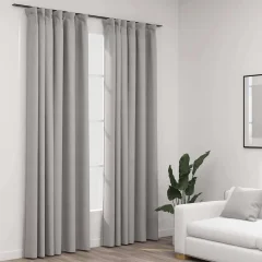 The Living Store Zatemnitvene zavese z obešali 2 kosa sive 140x225 cm - Zavesa