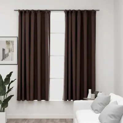 The Living Store Zatemnitvene zavese z obešali 2 kosa taupe 140x175 cm - Zavesa
