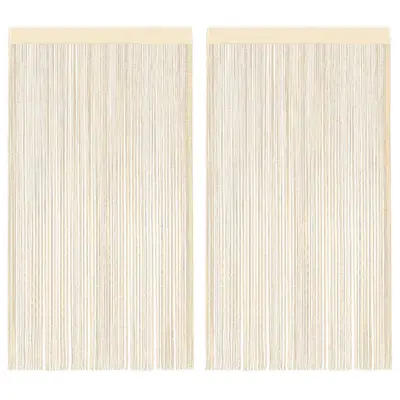 The Living Store Zavese iz nitk 2 kosa 140x250 cm kremne barve - Zavesa Iz Nitk