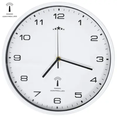 The Living Store Radijsko vodena stenska ura Quartz gibanje 31 cm bela - Stenska Ura