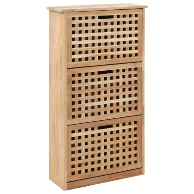 The Living Store Omarica za čevlje iz trdne orehovine 55x20x104 cm - Organizator Za Čevlje