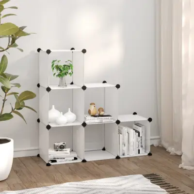 The Living Store Kockasta omarica za shranjevanje s 6 kockami prozoren PP - Kockasta Omarica Za Shranjevanje