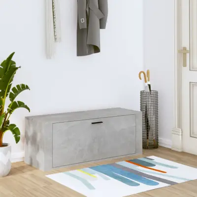 The Living Store Omarica za čevlje siva 100x35x38 cm inženirski les - Stenska Omarica Za Čevlje