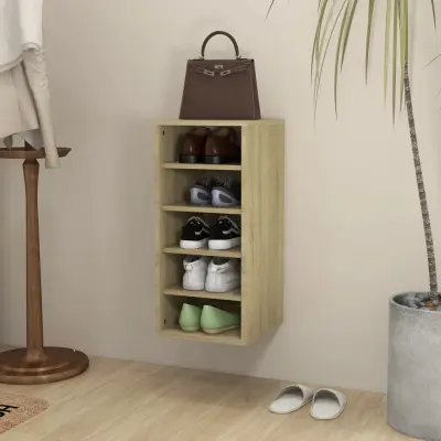The Living Store Omarica za čevlje sonoma hrast 31,5x35x70 cm iverna plošča - Omara Za Čevlje