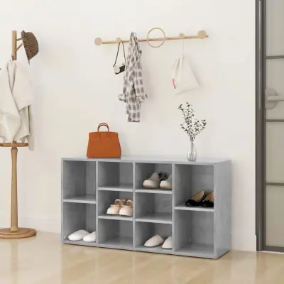 The Living Store Klop za shranjevanje čevljev siva 103x30x54,5 cm iverna plošča - Klop Za Čevlje