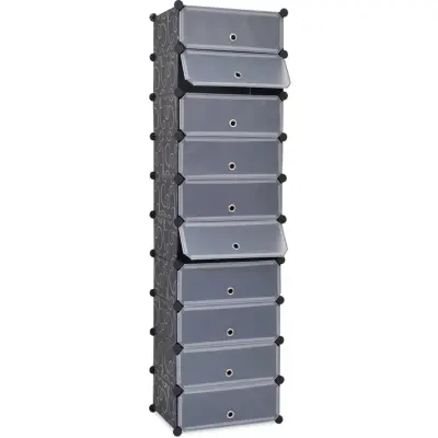 The Living Store Organizator za čevlje z 10 predelki črne barve - Organizator Za Čevlje