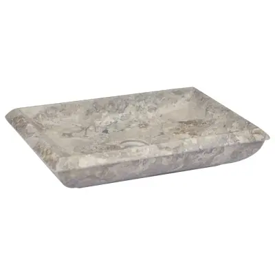 The Living Store Umivalnik siv 50x35x10 cm marmor - Umivalnik