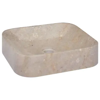 The Living Store Umivalnik siv 40x40x10 cm marmor - Umivalnik
