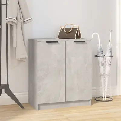 The Living Store Omarica za čevlje betonsko siva 59x35x70 cm konstruiran les - Omarica Za Čevlje
