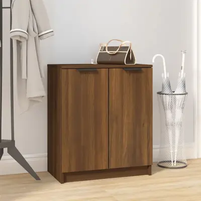 The Living Store Omarica za čevlje rjav hrast 59x35x70 cm konstruiran les - Omarica Za Čevlje