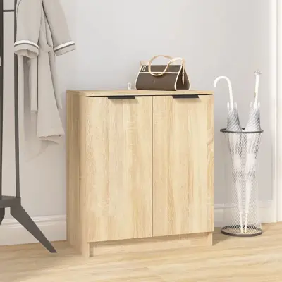 The Living Store Omarica za čevlje sonoma hrast 59x35x70 cm konstruiran les - Omarica Za Čevlje
