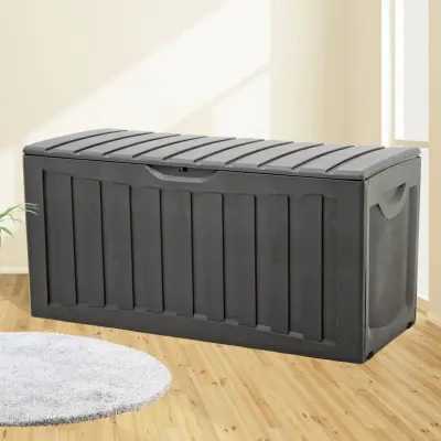 The Living Store Škatla za shranjevanje črna 118x53x57 cm polipropilen - Škatla Za Shranjevanje