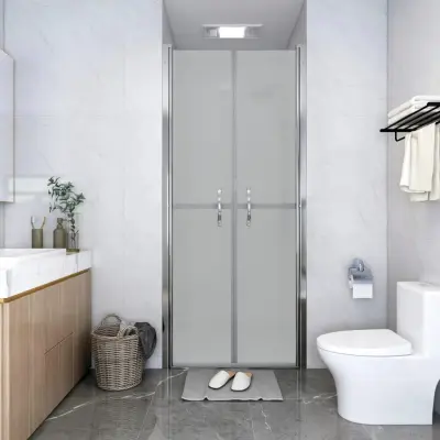 The Living Store Vrata za tuš mlečna ESG 96x190 cm - Vrata Za Tuš
