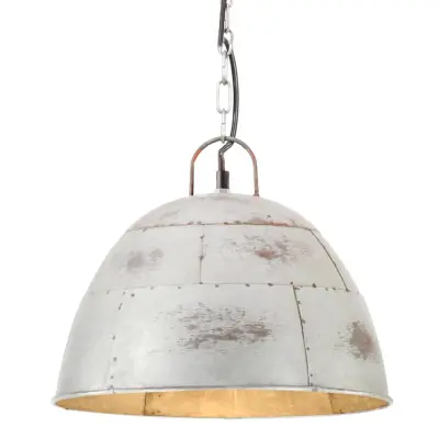 The Living Store Industrijska starinska viseča svetilka 25 W srebrna 31 cm E27 - Viseča Svetilka