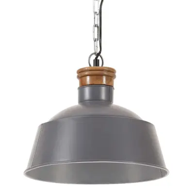 The Living Store Industrijska viseča svetilka 32 cm siva E27 - Viseča Svetilka