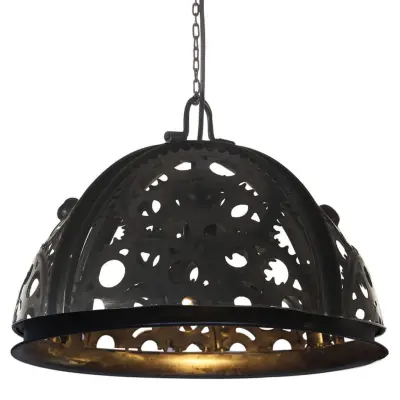 The Living Store Industrijska stropna svetilka z verižniki 45 cm E27 - Stropna Svetilka