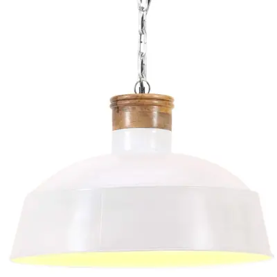 The Living Store Industrijska viseča svetilka 42 cm bela E27 - Viseča Svetilka