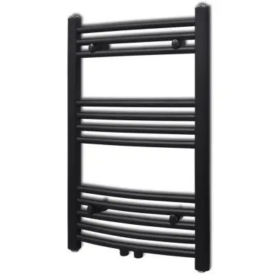Kopalniški radiator z ukrivljenimi cevmi 500x764 mm črn - Cevni Radiator