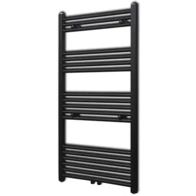 Kopalniški cevni radiator za centralno ogrevanje raven 600x1160 mm črn - Cevni Radiator