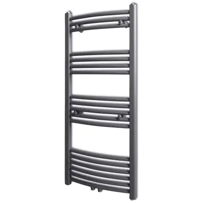 The Living Store Kopalniški radiator z ukrivljenimi cevmi 500x1160 mm siv - Cevni Radiator