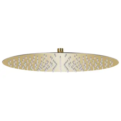 The Living Store Tuš glava nerjaveče jeklo 40 cm okrogla zlata - Tuš Glava