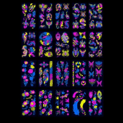 Kovinske začasne tetovaže (20 listov)