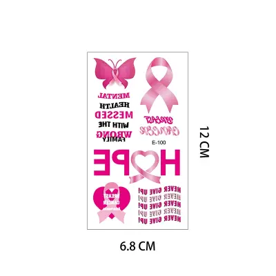 Začasne tetovaže z rožnatim trakom za zdravje žensk