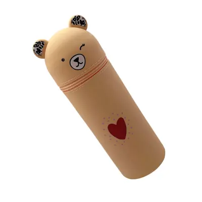 Simpatičen silikonski peresnik v obliki medvedka Apricot