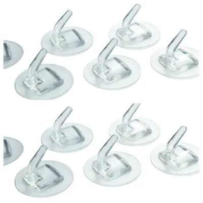 10 paketov prozornih samolepilnih kavljev, stenskih kavljev