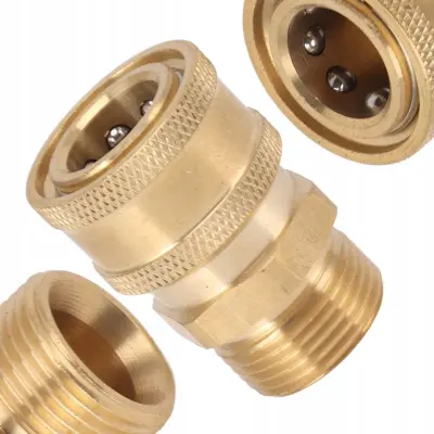 Rosfix Nadomestni Del za Visokotlačni Čistilnik – Medeninasti Adapter M22x1,5 na 1/4'''' Snel Spojka | Ø14 mm