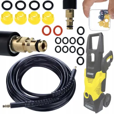 ROSFIXOV TESNILNI KOMPLET ZA KÄRCHER SERIJE K 2.640-729.0+ 10M VISOKOTLAČNA CEV CLICK-CLICK ZA TLAČNE ČISTILNIKE KÄRCHER K2 K3 K4 K5 K6 K7