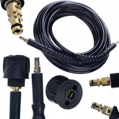 ROSFIX 10M VISOKOTLAČNA CEV CLICK-CLICK ZA KÄRCHERJEVE TLAČNE ČISTILNIKE K2 K3 K4 K5 K6 K7 + 10M PODALJŠEK VISOKOTLAČNE CEVI KÄRCHER QUICK CONNECT