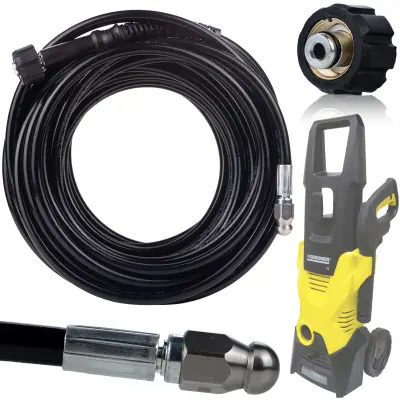 Rosfix Nadomestni Del za Visokotlačni Čistilnik Kärcher K2–K7 – Kanalizacijska Cev 20 m M22 | 200 bar, 60°C, 1/4''''